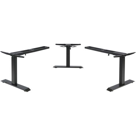 3in1 Gestell HHG-758, variables Tischgestell, elektrisch höhenverstellbar Memory 47kg schwarz (1/5)