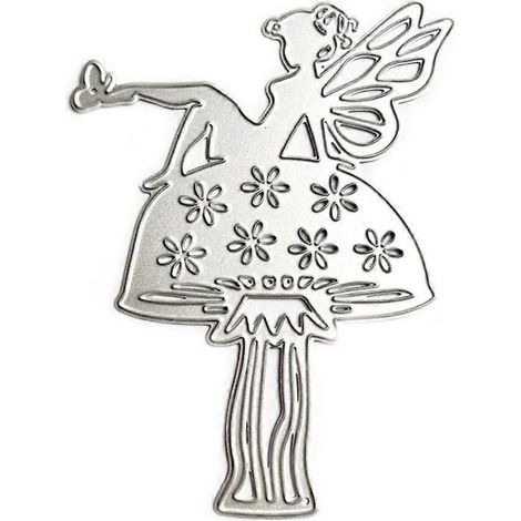 Modèles de découpe en métal « Fée des bois et champignon » – Pochoirs artisanaux pour découpage précis, idéaux pour scrapbooking, décoration artisanale et loisirs créatifs