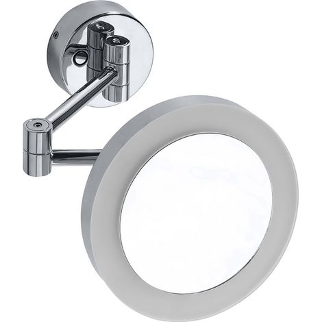 Miroir cosmétique articulé X-ROUND LED, dia. 200 mm, chromé