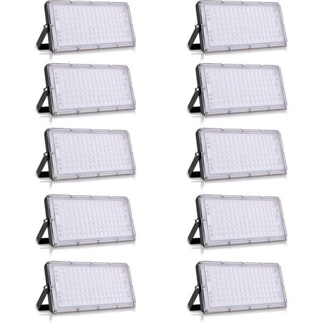Projecteur Extérieur LED 100W 10000LM 3000K Blanc Chaud - Lampe de Sécurité Imperméable IP65 - Spot Extérieur Idéal pour Jardin, Garage, Couloir, Terrasse
