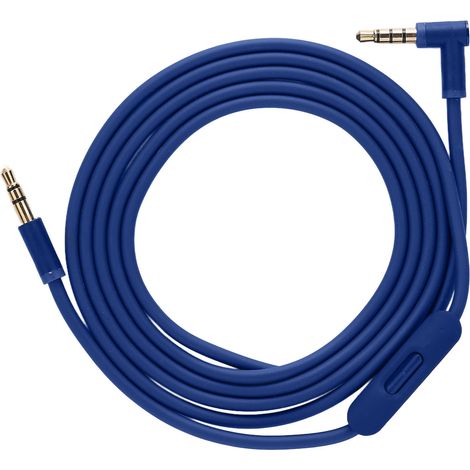Câble audio de remplacement avec microphone intégré et commandes de piste pour casques, portable et bleu (1/5)