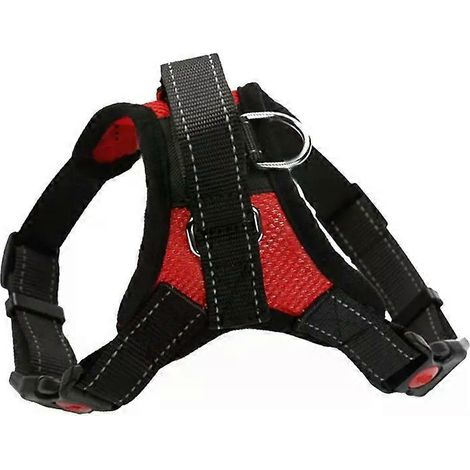 Sangle de poitrine pour chien K9 - Réglable, respirante, taille XL, rouge - Rouge respirant