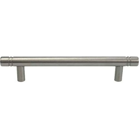 Poignée inox ø10 - Hauteur : 34 mm - Entraxe : 128 mm - Décor : Inox - Diamètre : 10 mm - Longueur : 166 mm - Matériau : Inox - FOSUN (1/2)
