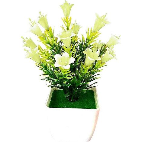 Bouquet fleuri de lys artificiel Casa Blanca, plante, décoration florale pour mariage et maison, bonsaï blanc (1/5)