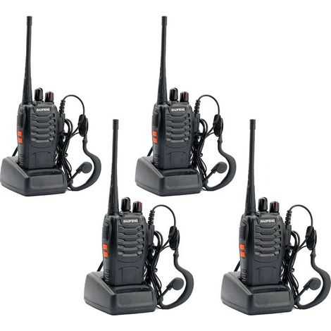 Talkie walkie radio bidirectionnelle 16 canaux – Portée jusqu'à 5 km – Batterie Li-ion 1500 mAh – Chargeur de bureau inclus - BF-888S (1/5)