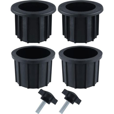 2 Ensembles (6 pièces) Accessoires Parasol Balcon, 4 Anneaux de Trou de Parapluie et 2 Vis à Bouton à Main, Accessoires de Support de Parapluie pour Table de Terrasse Balcon Terrasses (1/5)