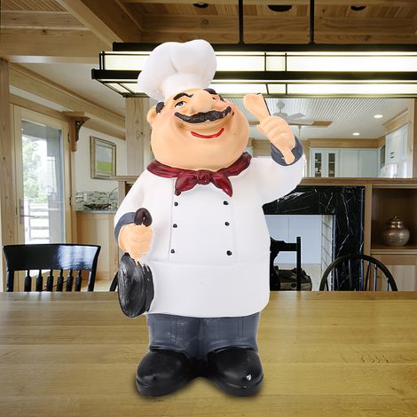 Figurine Vintage Chef Américain en Résine pour Décor de Café et Restaurant (71110‑04) (1/5)
