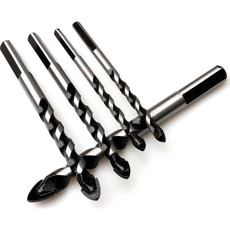 Lot de 7 forets multi-matériaux en carbure de tungstène pour porcelaine,carrelage,béton,mur de brique,verre,miroirs,maonnerie en plastique et bois (3/4/5/6/8/10/12 mm) GROOFOO (1/3)