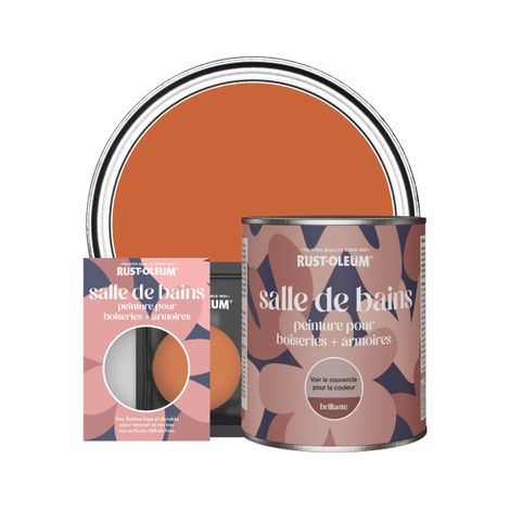 Peinture pour Boiseries & Armoires de Salle de Bains, Finition Brillante - Thé Chaï (1/2)