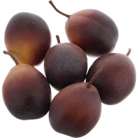 Lot De 6 Pruneaux Artificiels pour Décoration De Vitrine en Plastique Violet (1/5)