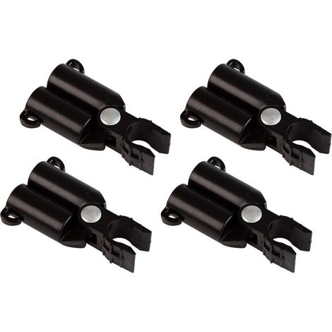 Juego de 4 conectores para Tutores - Diámetro: 11 mm - Negro