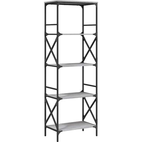 vidaXL Libreria 5 Ripiani Grigio Sonoma 59x35x171 cm Legno Multistrato (1/5)