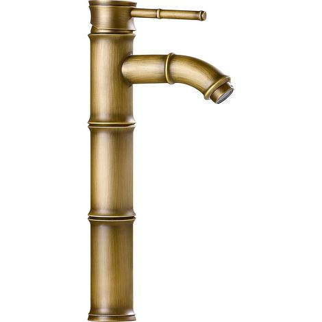 Mitigeur de lavabo - laiton - surélevé - pour lavabo moderne (1/5)