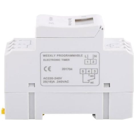Interrupteur horaire électronique - HB057 - Programmation digitale - 16A - Intérieur - Blanc (1/2)
