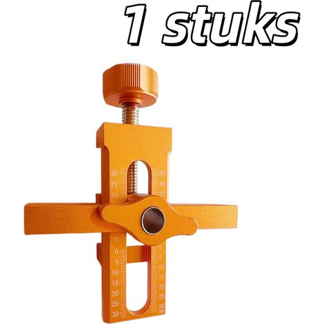 outil d'installation de porte d'armoire - Outil pour le travail du bois - Positionnement rapide - Levable - Perforable - Orange (1/5)