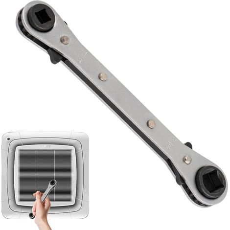 Attrezzo per la riparazione di condizionatori d'aria, chiave inglese per la riparazione di condizionatori d'aria, per tecnici, meccanici, idraulici e proprietari di casa che installano condizionatori (1/4)