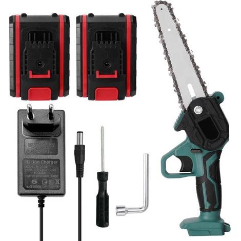 Tronçonneuse électrique 21V 6" sans fil 2 batteries 220V (1/4)