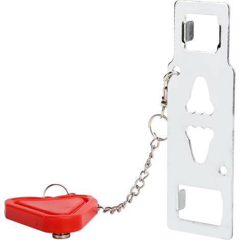 Verrou de porte voyage portable antidéfraction sécurité hôtel logement protection anti-intrusion rouge 1 pièce (1/5)