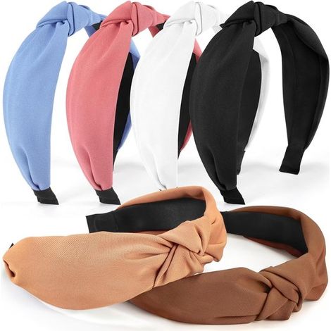Diademas para mujer - 6 elegantes diademas anudadas - Diademas anudadas para mujer - Diademas anchas y accesorios para el cabello (1/5)