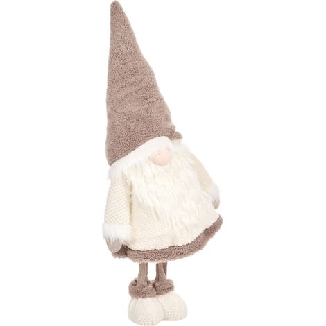 Décoration de Noël en Tissu Forme de Gnome Nain Fait Main Oscillant Marron Autti (1/5)