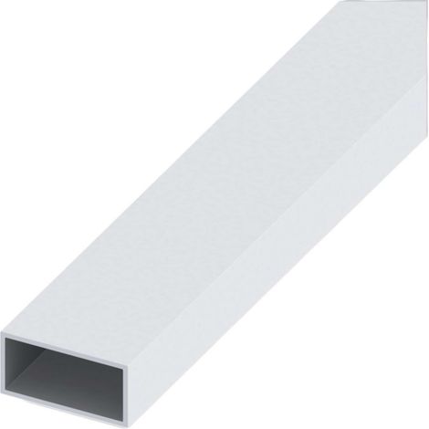 5PZ PROFILO TUBO RETTANGOLARE ALLUMINIO Argento Satinato mm. 30x15x1 mt. 2
