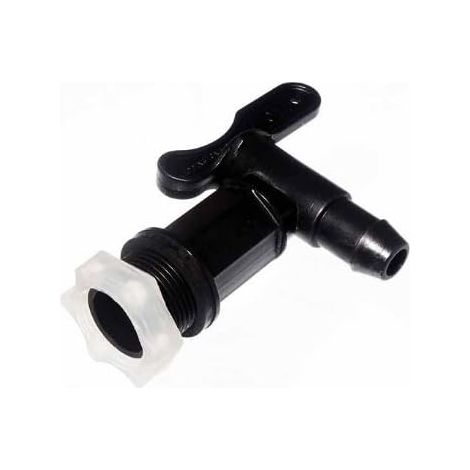 One Stop DIY Sanitop-Wingenroth Robinet pour réservoir d'eau en plastique avec écrou Noir