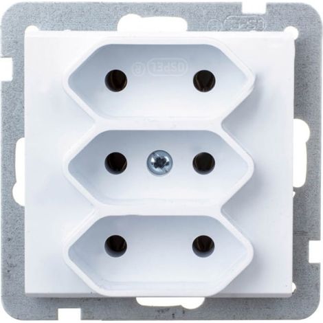 Sonata Enchufe triple doble cara 2,5 A euro blanco GP-3R/m/00
