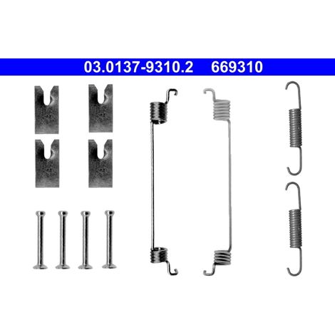Kit d'accessoires, mâchoire de frein ATE 03.0137-9310.2 CHRYSLER 77363848 837182