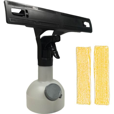 1 ensemble de flacon pulvérisateur WV + 2 chiffons de nettoyage de vitres jaunes, équipement de nettoyage, accessoires de machine de nettoyage, adapté pour Karcher WV2 WV5 WV6 etc. (1/3)