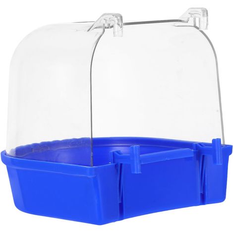 Small Basin for Cage, Transparent Shower Basin for Parrots, Bath for Parakeets, Bird Bathing Tray (1/5)