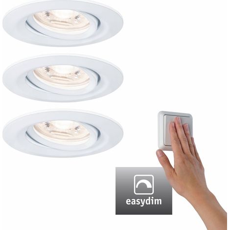 Paulmann 92971 EBL Nova mini Plus Coin LED-Einbauleuchte 3er Set 4.20 W Weiß (1/4)