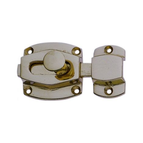 Ouvre&Déco – Targette de porte intérieure en laiton Nickel mat – Modèle VICTORIAN – Pour bois dur – Hauteur 41 mm – Largeur 21 mm