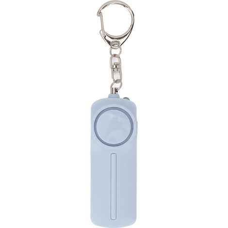 Porte-clés alarme militaire 130dB avec lampe LED, urgence sécurité pour femmes, enfants, seniors, bleu clair (1/5)