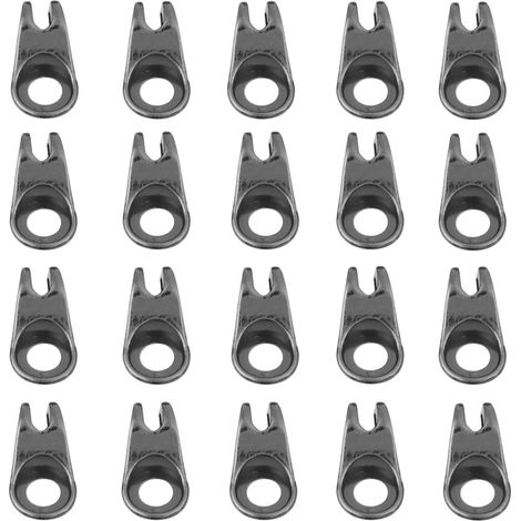 20 crochets de réparation avec rivets pour chaussures de randonnée et d'escalade (Gris)