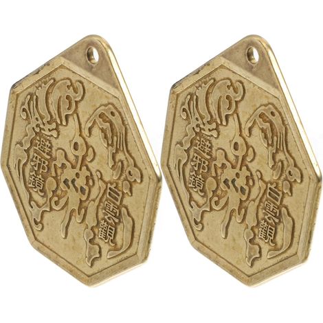 Miroir Bagua en Cuivre 5 Cm Convexe, Lot de 2, Décoration Feng Shui Antimalchance, Ornement Mural Protecteur pour Intérieur Maison et Exorcisme (1/5)
