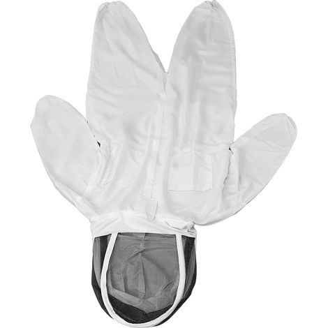 Combinaison d'apiculteur blanche fine + Gants en toile + Ramasse-abeilles à double soie + Ensemble de couteaux à queue de cochon semi-rouge (1/5)