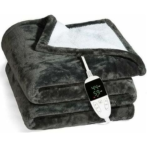 Couverture Chauffante Électrique - Double Face Flanelle - 3 Niveaux De Chaleur - Arrêt Automatique 4 H - Lavable En Machine - 150 x 100 Cm - 1 Pièce