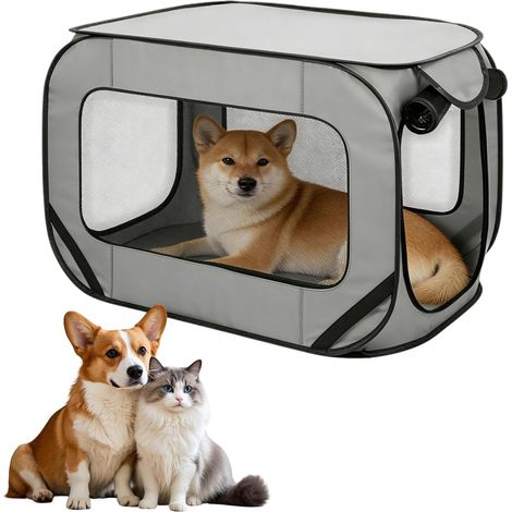 Sac Transport Chat, 92×52×52cm Sac de Transport de Voyage en Voiture pour Chat et Chien, Sac de Transport pour Chien Chats, Sac Transport Pliable pour Chiens et Chats pour Intérieur, Extérieur, Voyage (1/5)