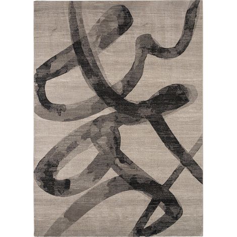 Tapis classique beige marbré douceur polyester salon élégant - Beige marbré élégant (1/5)