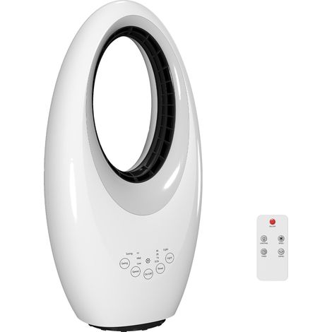 Ventilateur tour sans pales, silencieux (36 dB), oscillation à 60°, éclairage LED, 3 vitesses, minuterie 7,5 heures, télécommande (1/5)