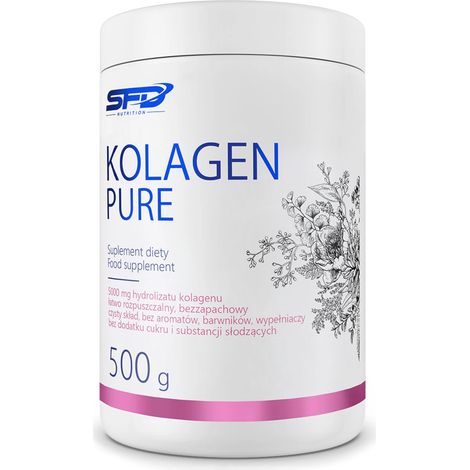 Colágeno SFD en polvo 500 g, natural, puro, sin azúcar, 1 unidad.