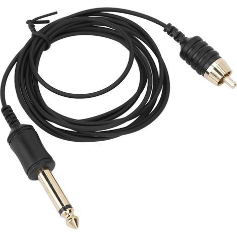 Câble de clipage RCA 5,9 pi pour machine à tatouer, droit, superfin, cordon de connexion pour stylo de tatouage, compatible avec la plupart des machines. (1/5)