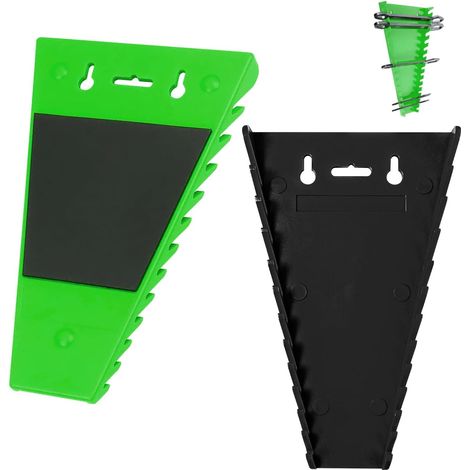 2-teiliger magnetischer Schraubenschlüssel-Organizer, Wandwerkzeughalter, Wandwerkzeugablage, Klemmhalterung, magnetischer Werkzeughalter, für die Werkstatt