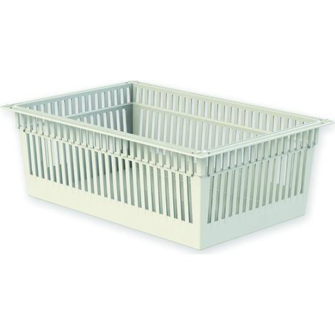 GIMA - Vassoio/Cassetto Modulare in Plastica ABS, Colore Grigio, Tipo Aperto, per Carrelli ISO, Misure 600 x 400 x 200 mm