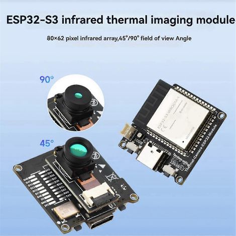 Module caméra ESP32-S3, module d'imagerie thermique, matrice infrarouge 80x62 pixels, compatible ESP-IDF, champ de vision de 45° (1/5)