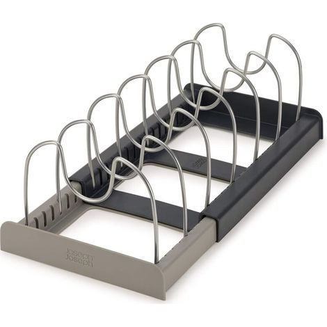 Organiseur extensible pour équipement de cuisine, plastique, gris (1/4)