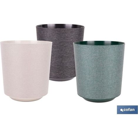 Pot en tissu noir PP 16L Ø 285 x 316 mm (1/4)