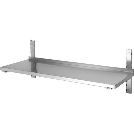 1 Étagère Murale, Inox, 120x30x35cm, 1 Niveau, Résistante, Cuisine Professionnelle