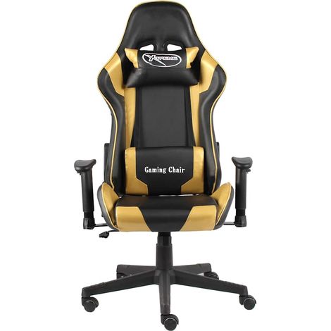 Maison Exclusive - Sedia da Gaming Girevole Oro in PVC (1/5)