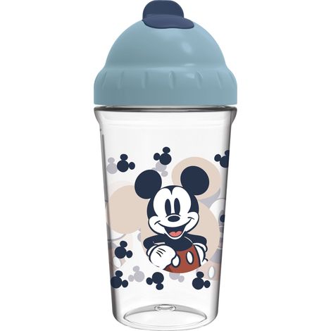 TATAWAY Disney bicchiere con cannuccia flessibile Mickey Mouse 295 ml tazza Auto (1/2)